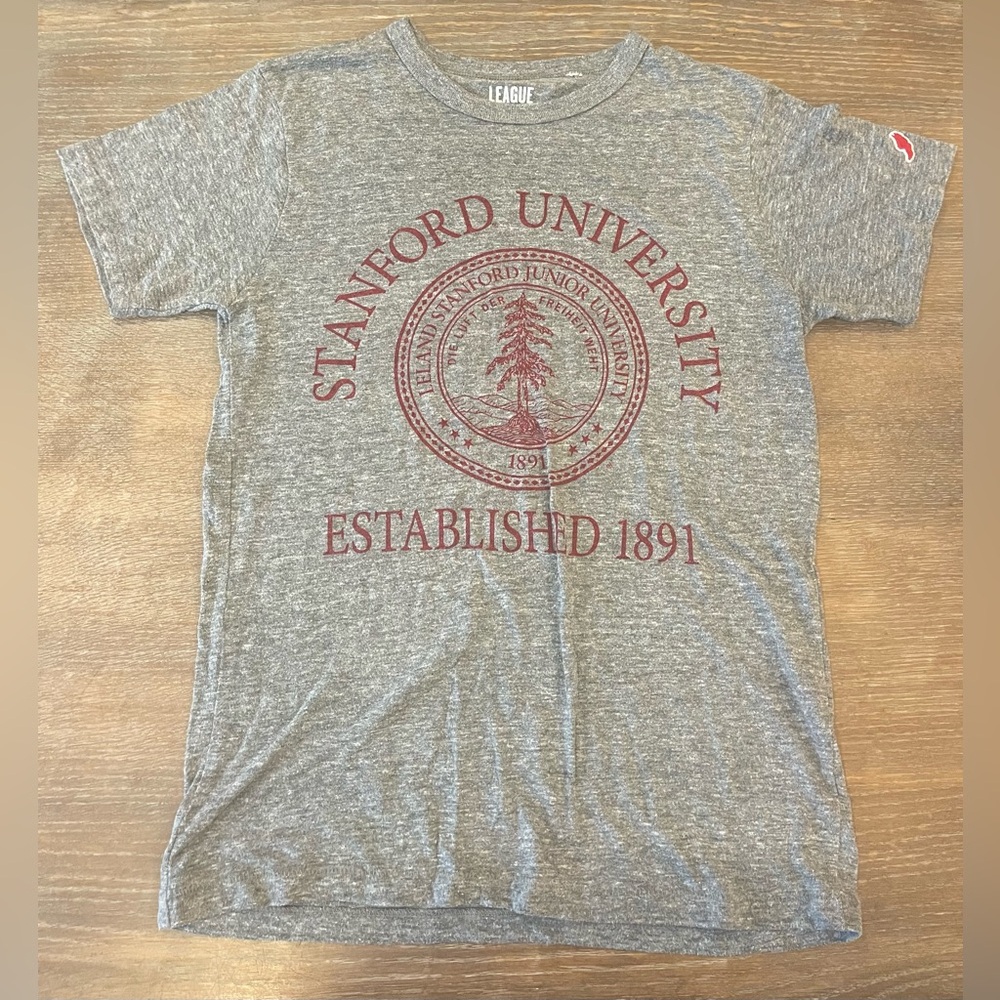 Stanford university graphic tee shirt established 1891
